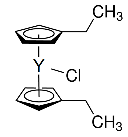 Bis(ethylcyclopentadienyl)yttrium chloride Chemical Structure